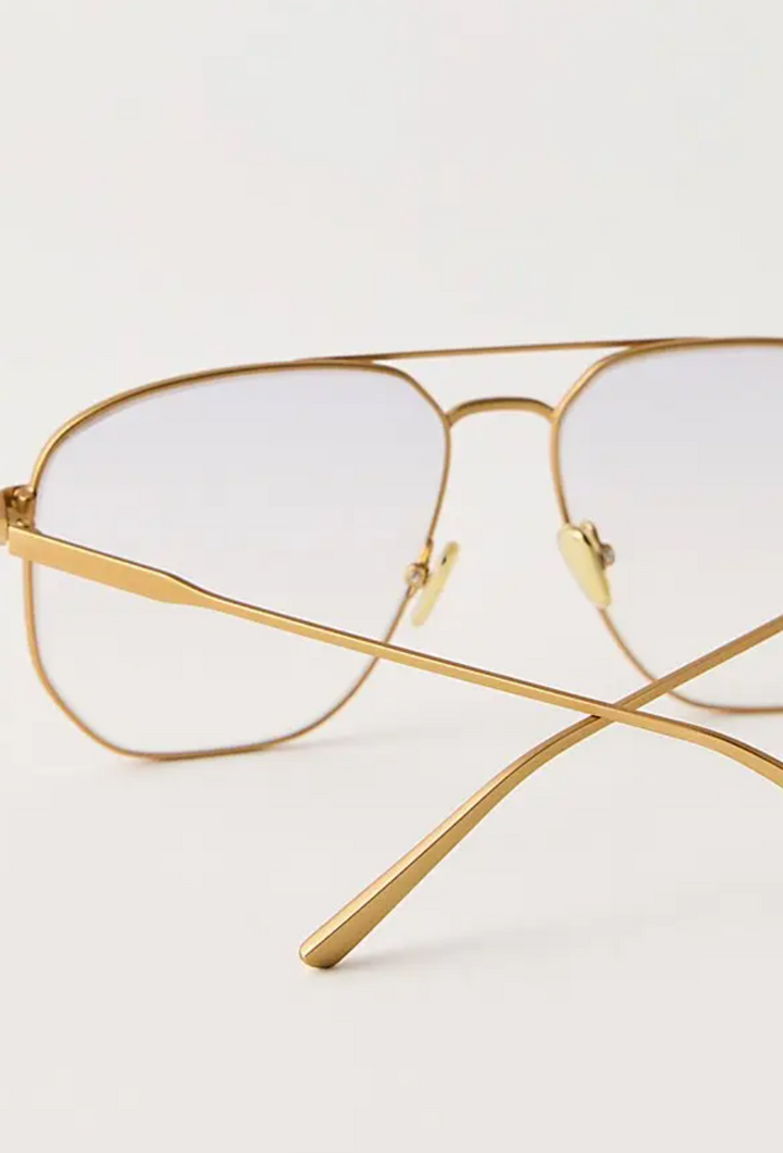 Elisa Johnson Celine Gold Metal Sunglasses