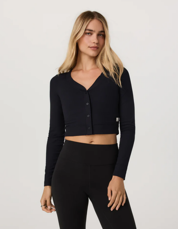 Vuori Long Sleeve Pose Mini Cardigan