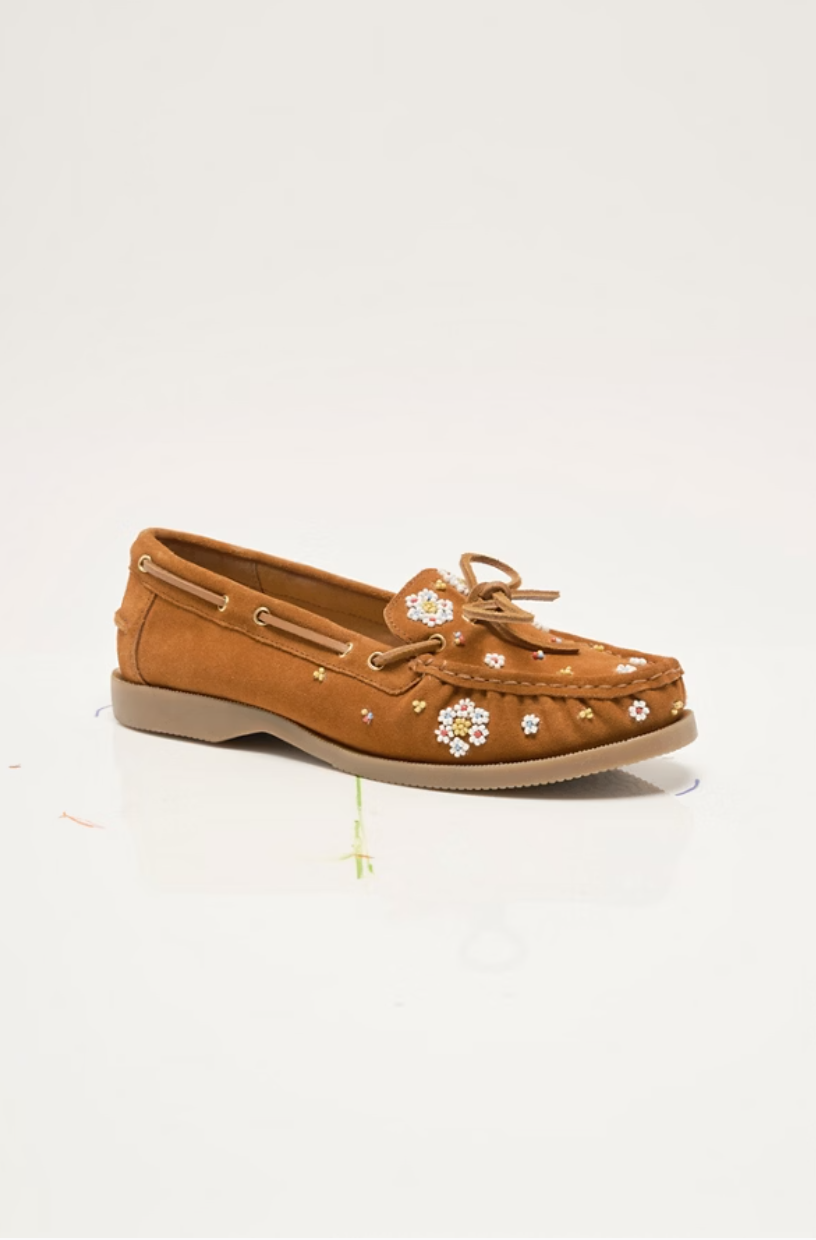 Free People Sandy Seed Bead Boat Shoes
