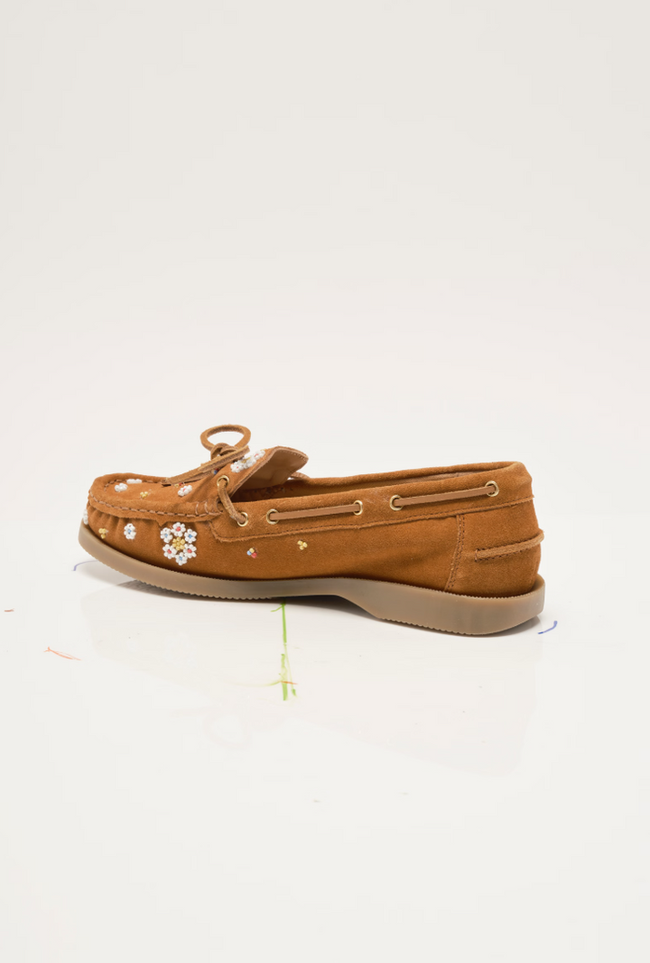 Free People Sandy Seed Bead Boat Shoes