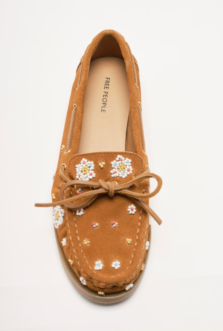 Free People Sandy Seed Bead Boat Shoes