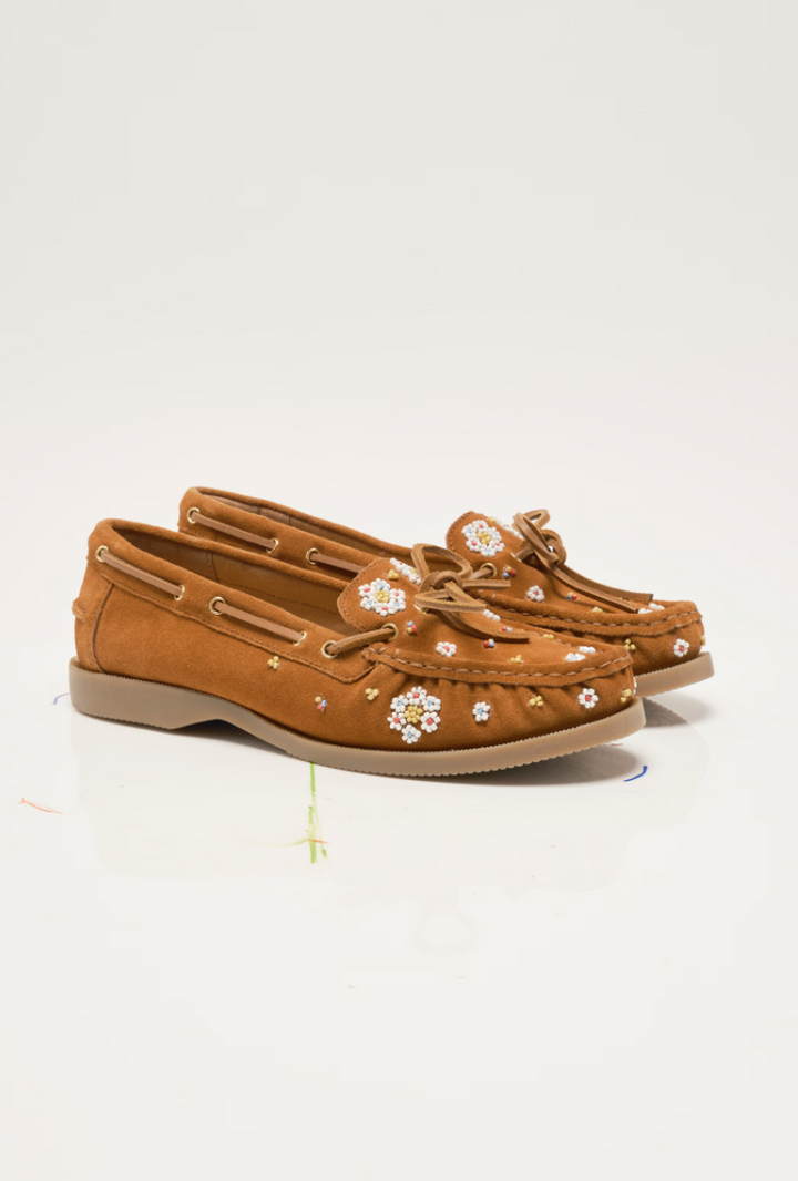 Free People Sandy Seed Bead Boat Shoes