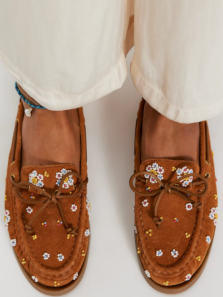 Free People Sandy Seed Bead Boat Shoes