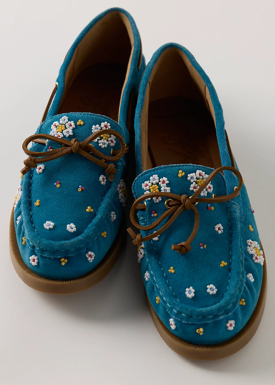 Free People Sandy Seed Bead Boat Shoes