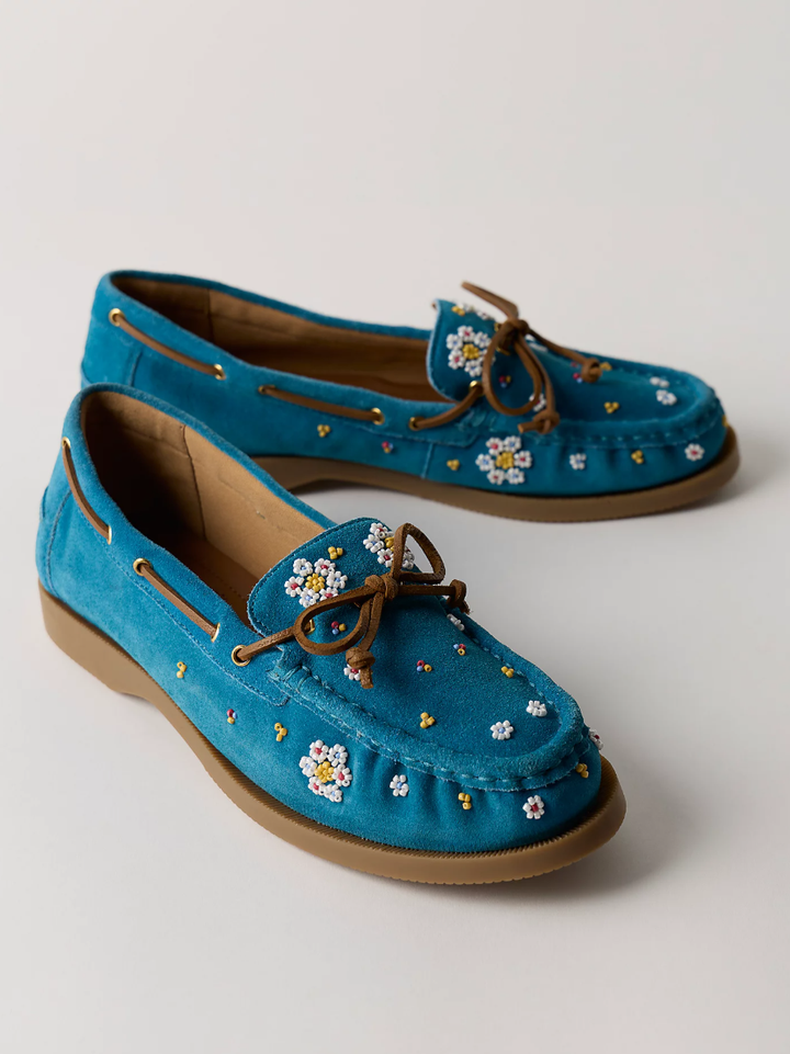 Free People Sandy Seed Bead Boat Shoes