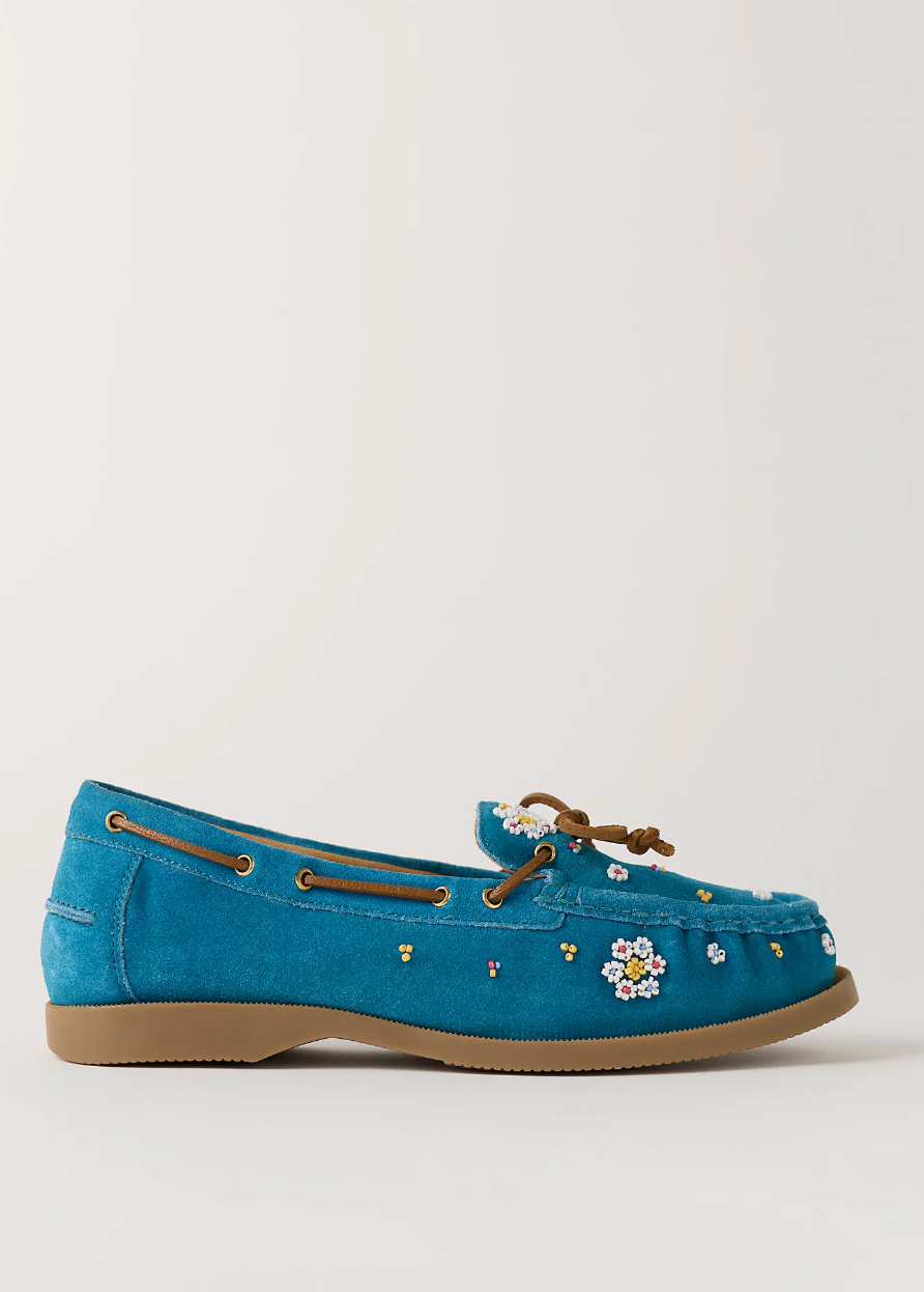 Free People Sandy Seed Bead Boat Shoes