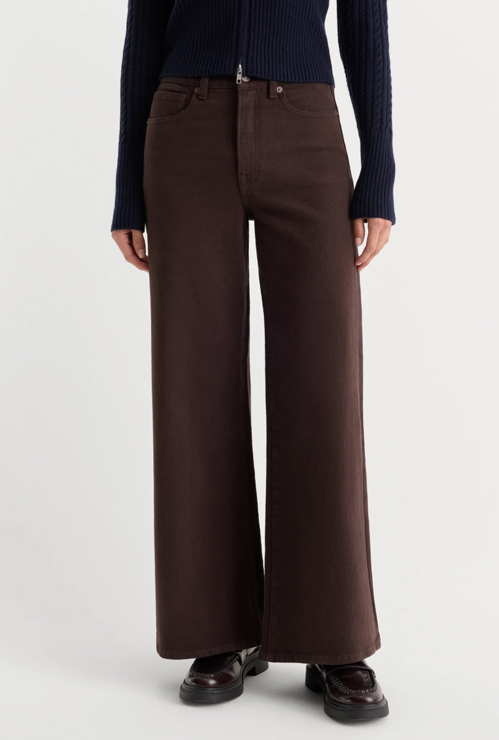 Good American Good Waist Palazzo Ankle in Espresso