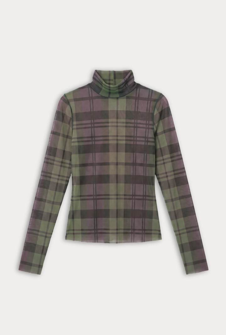 Good American The Mesh Turtleneck