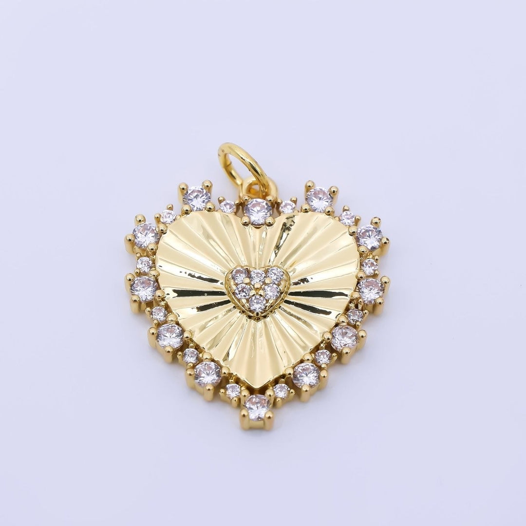 Sunburst Heart Charm