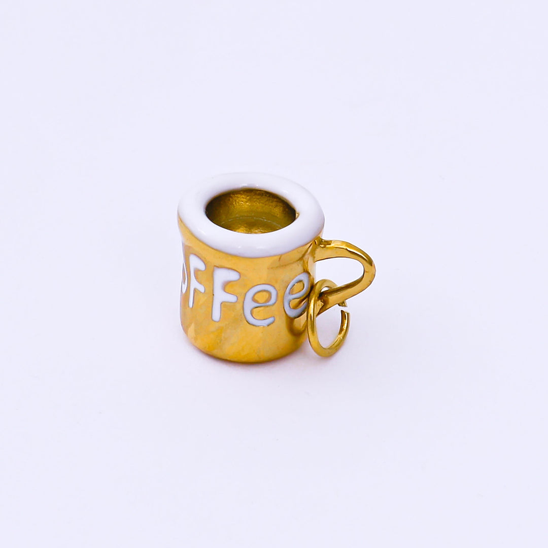 White Coffee Mug Charm