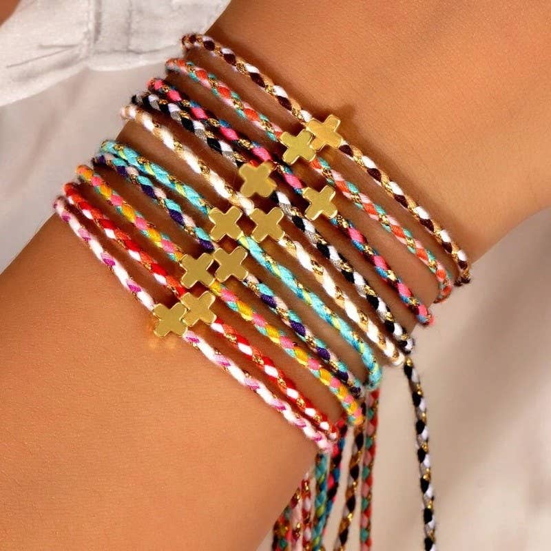 Confetti Cross Bracelet