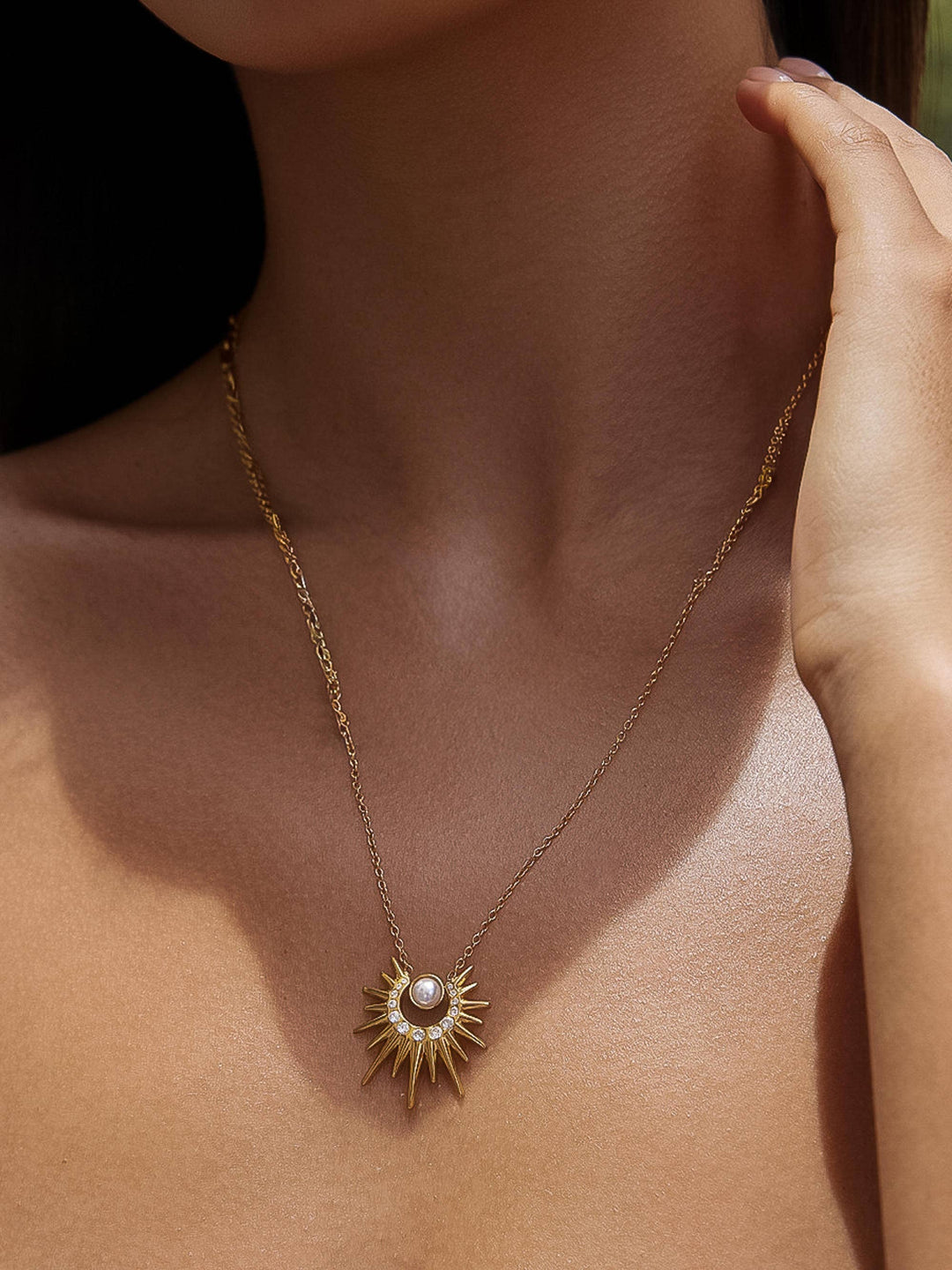 Golden Hour Sunburst Necklace