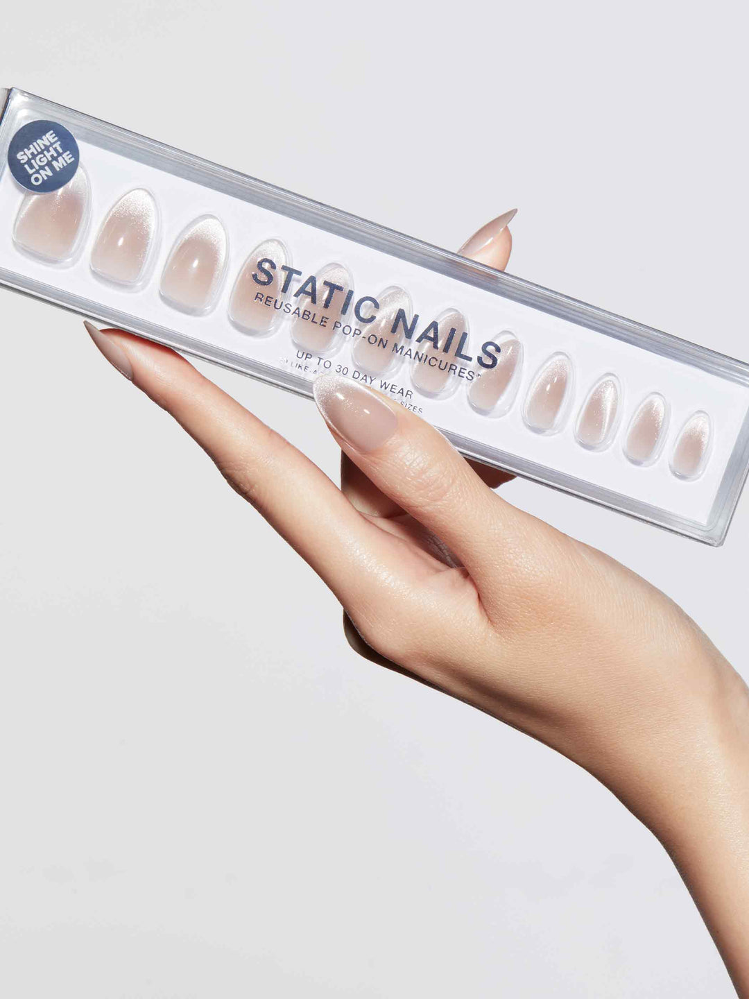 Static Nails Champagne Room Almond