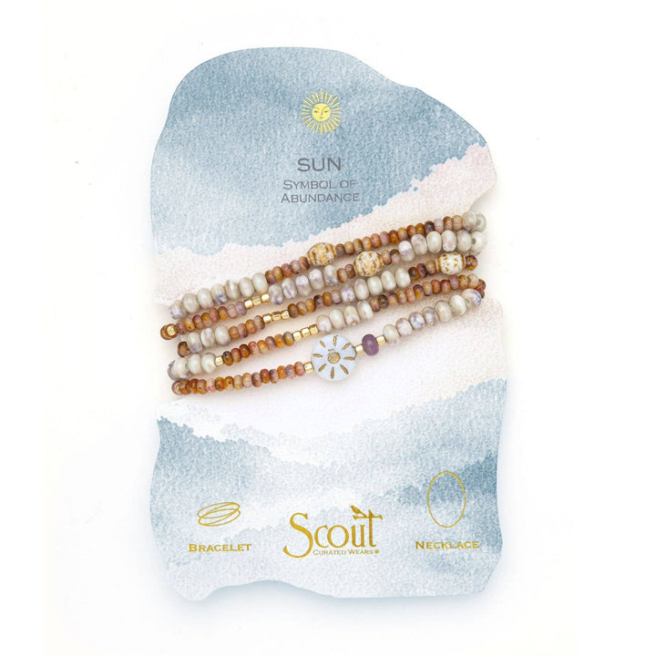 Scout Ceramic Bead Wrap Bracelet/Necklace - Abundance/Sun