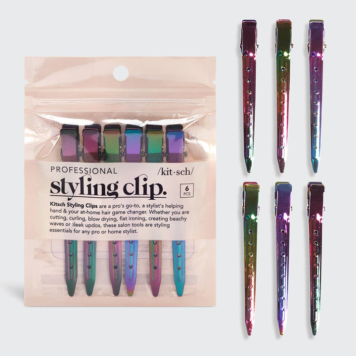 Kitsch Styling Hair Clips 6pc - Iridescent