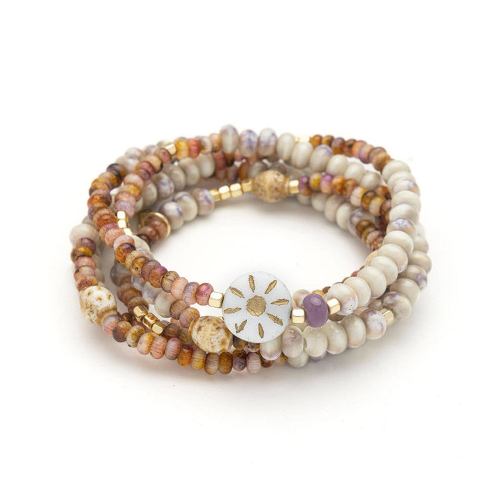 Scout Ceramic Bead Wrap Bracelet/Necklace - Abundance/Sun
