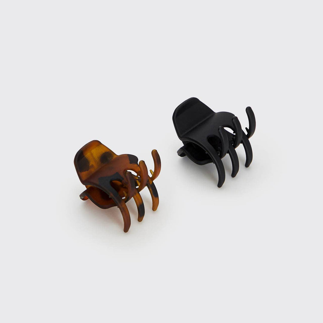 Kitsch Eco-Friendly Medium Claw Clips 2pc set - Black & Tort