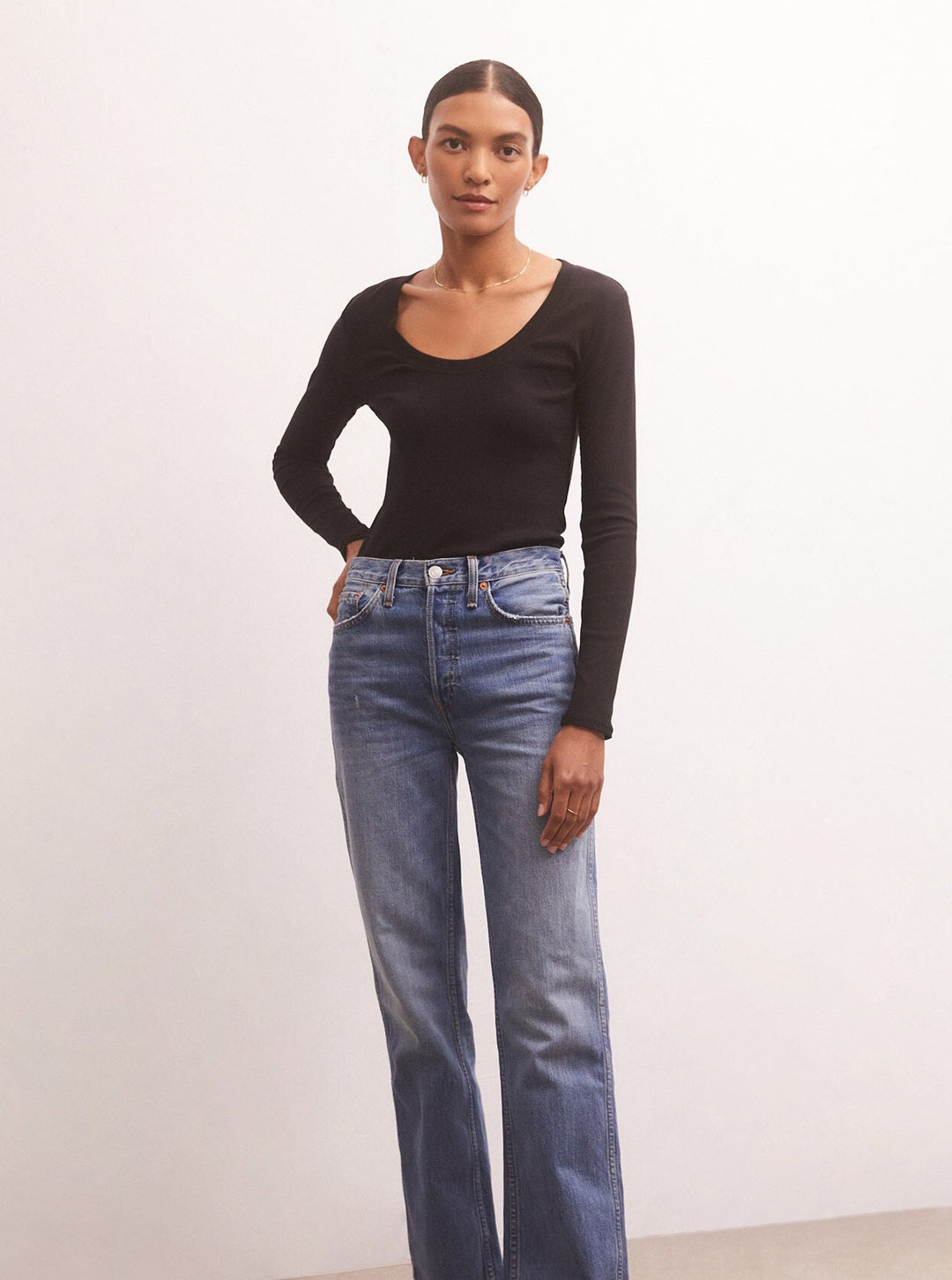 Z Supply Sirena Rib Long Sleeve Tee