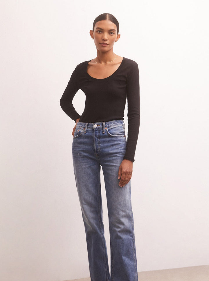 Z Supply Sirena Rib Long Sleeve Tee