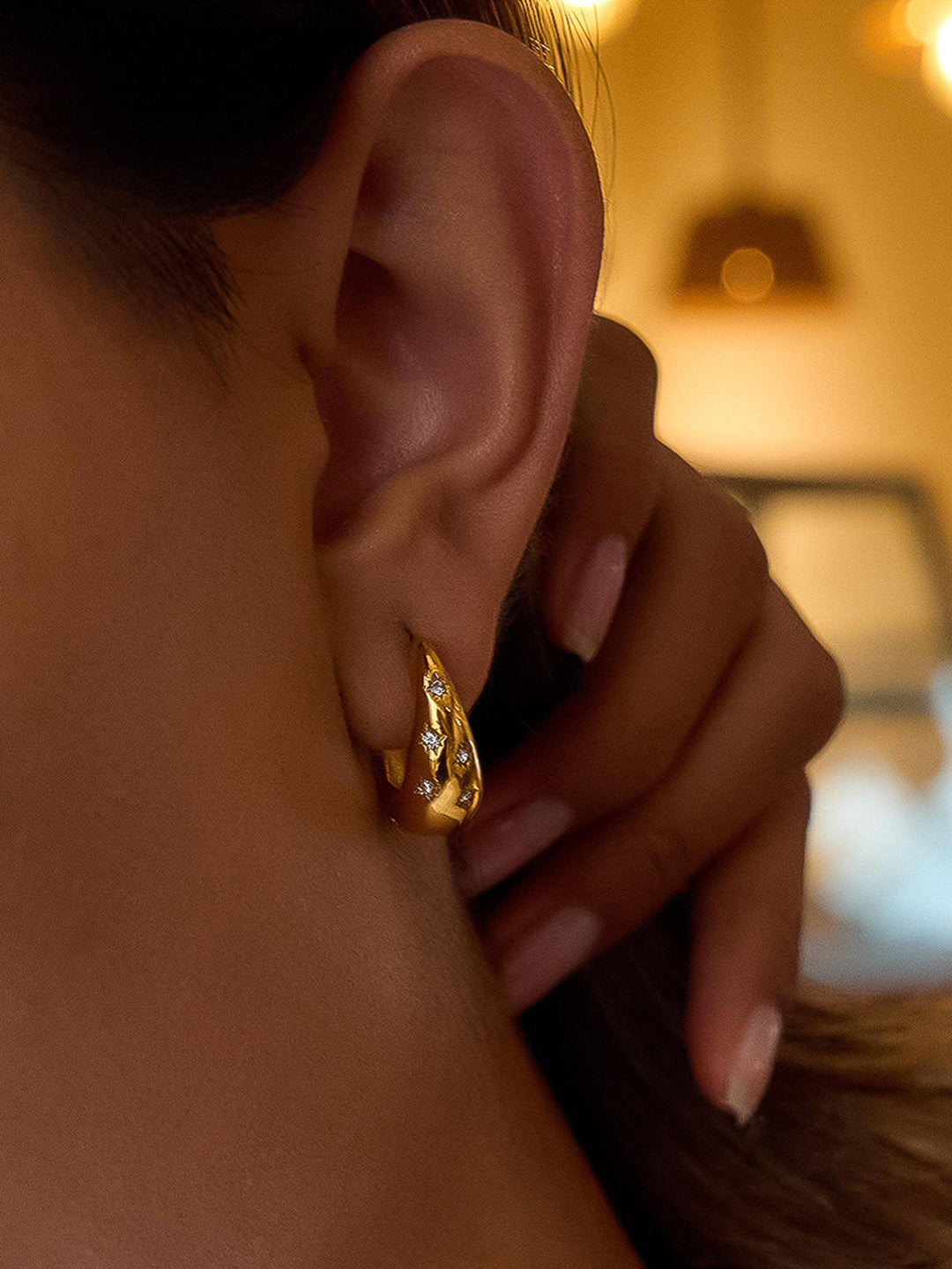 Starry Eyed Hoop Earrings