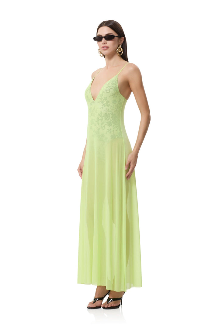 Lace Effect Maxi Dress