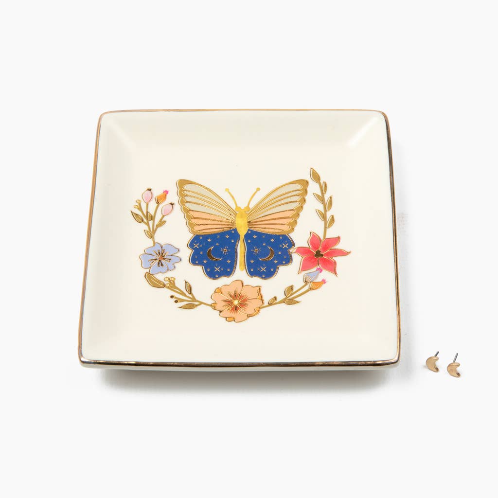 Scout Butterfly Jewelry Dish & Stud Earring Set
