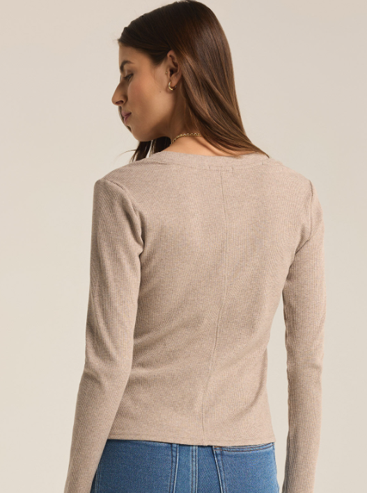 Z Supply Sirena Rib Long Sleeve Tee