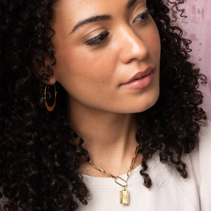 Scout Stella Locket Necklace - Transformation/African Turq/Gold
