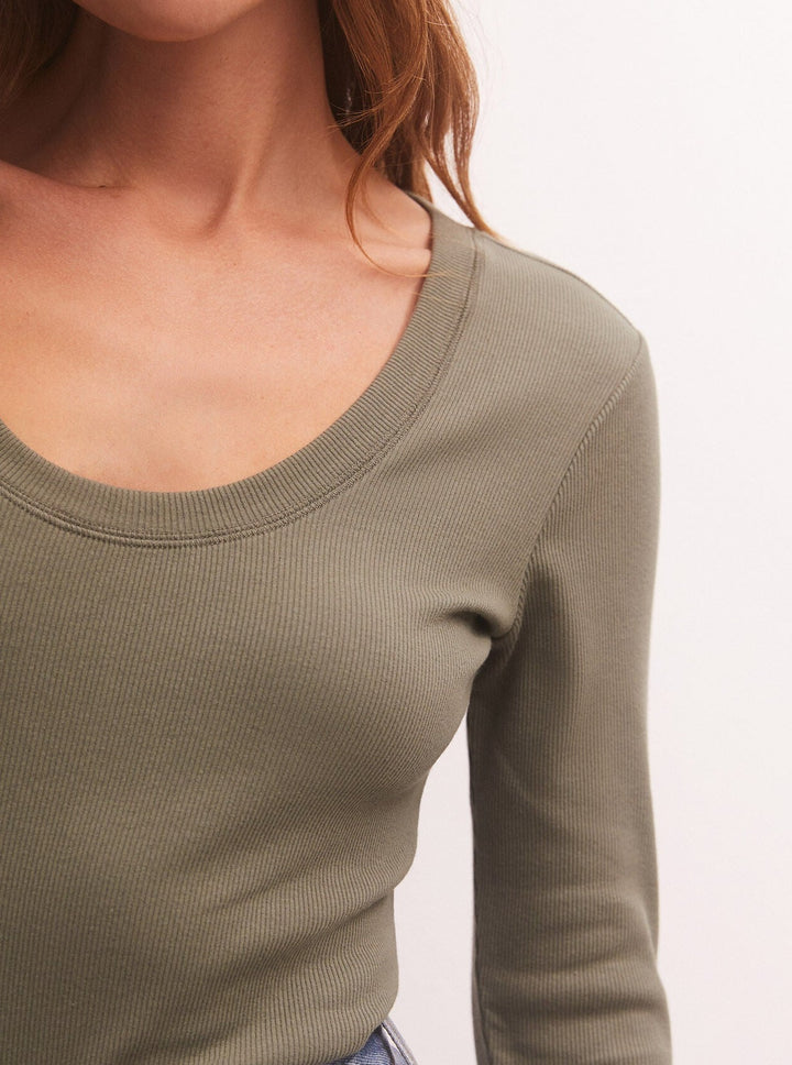 Z Supply Sirena Rib Long Sleeve Tee
