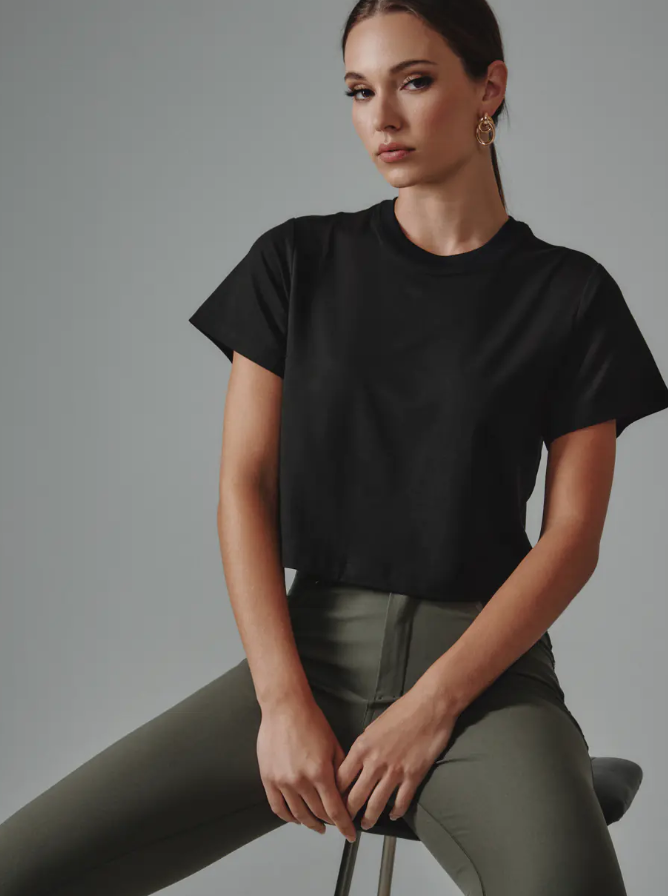 7 Diamonds Core Relaxed Crop Crew Tee