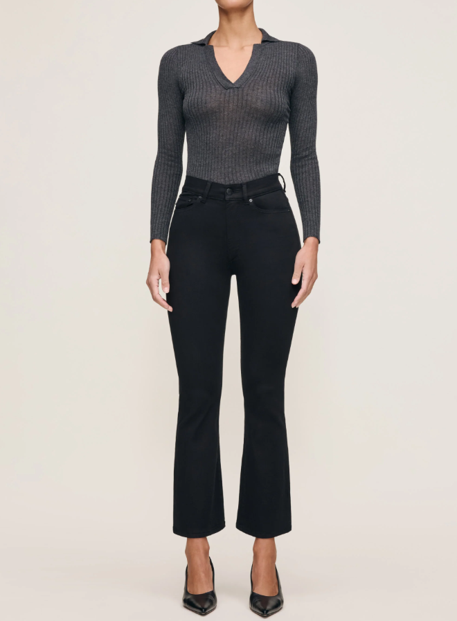 DL1961 Bridget Cropped Bootcut in Hail