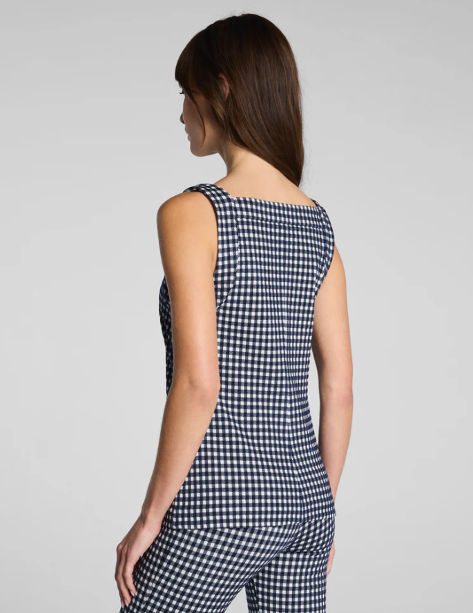 Spanx Ponte Jacquard Square Neck Tank