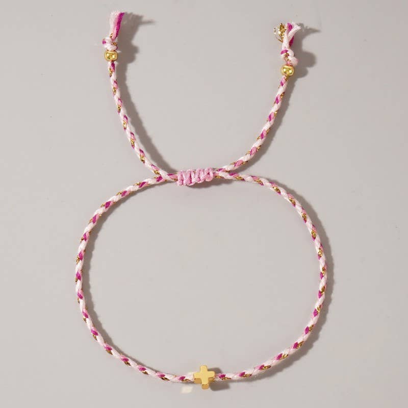 Pink Promise Cross Bracelet