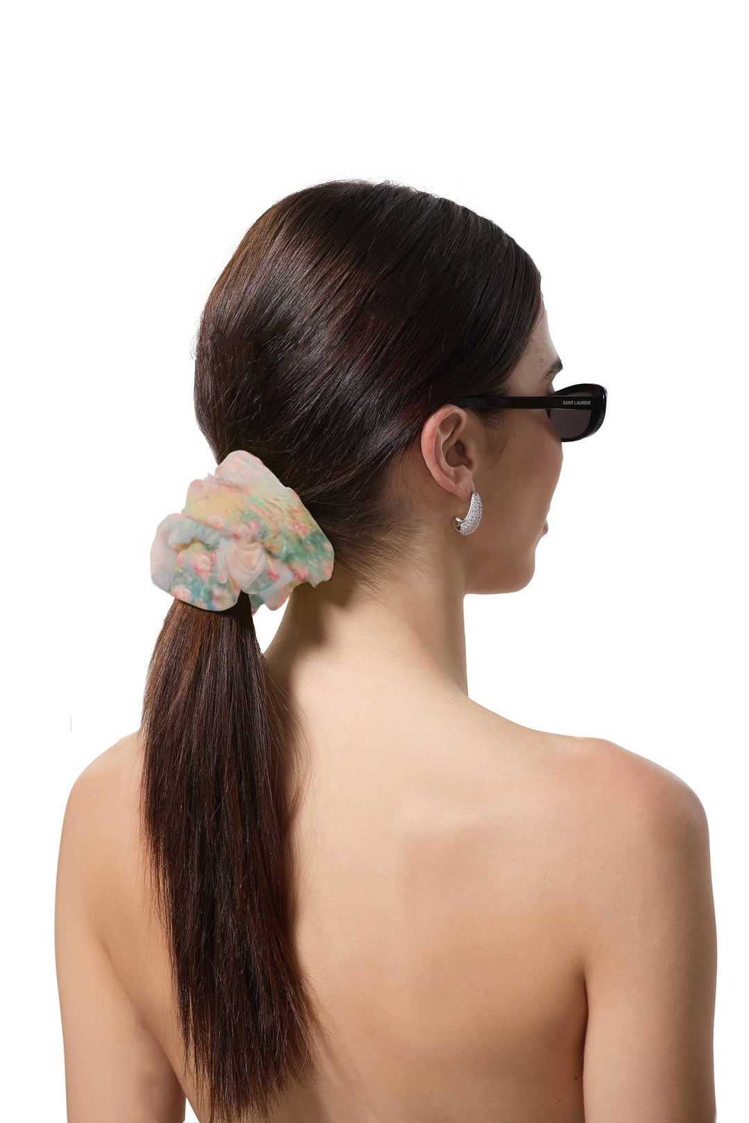 Fashionable Fun Oversized Scrunchie - Fog Field