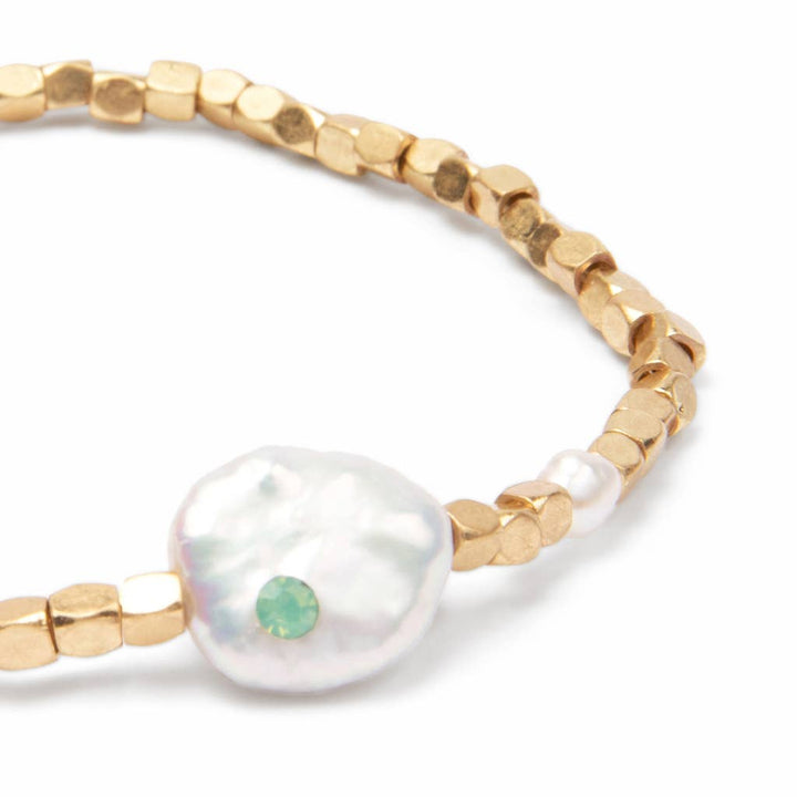 Scout Pearl Affirmation Bracelet - Courage/Gold