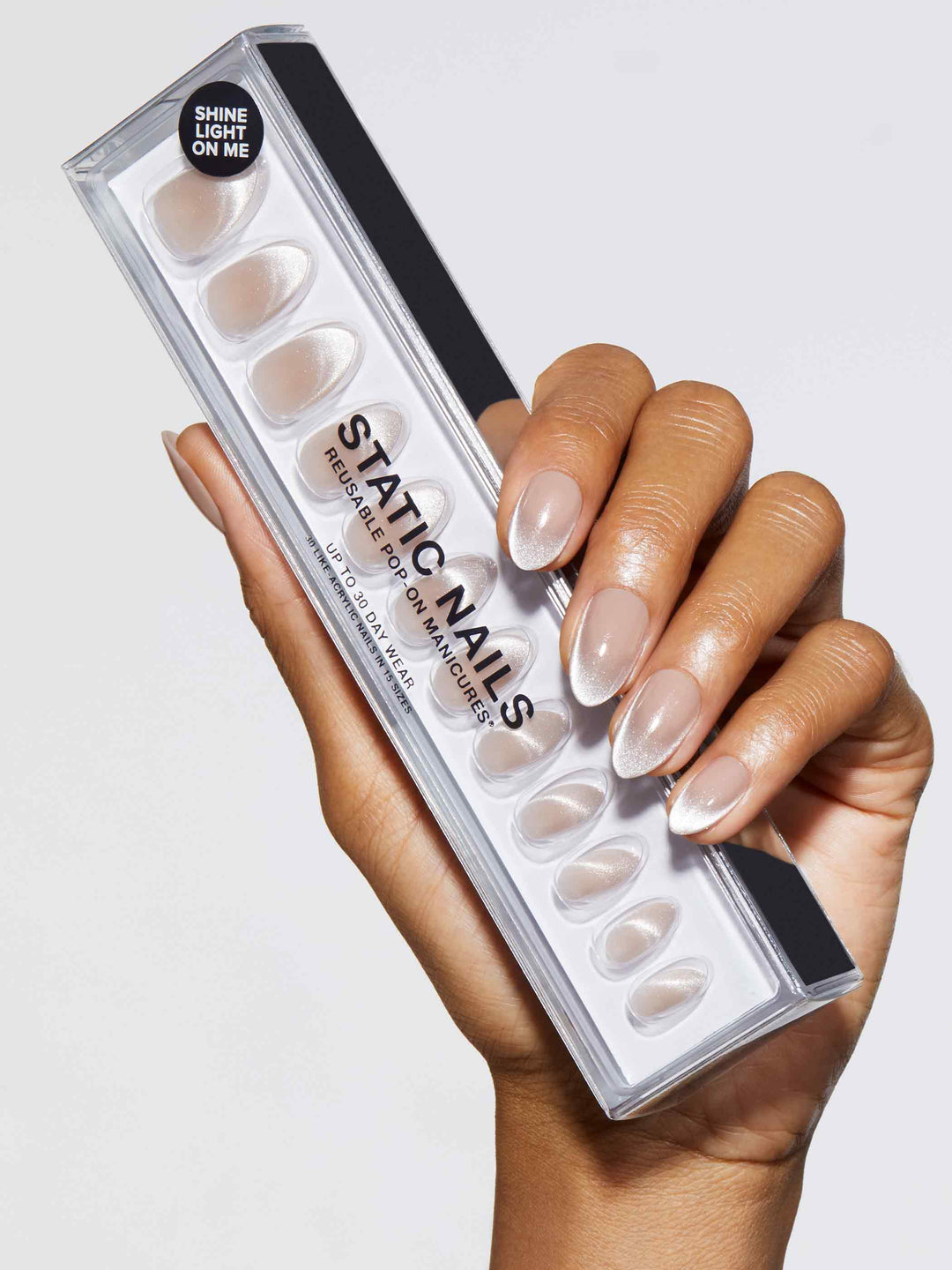 Static Nails Champagne Room Almond