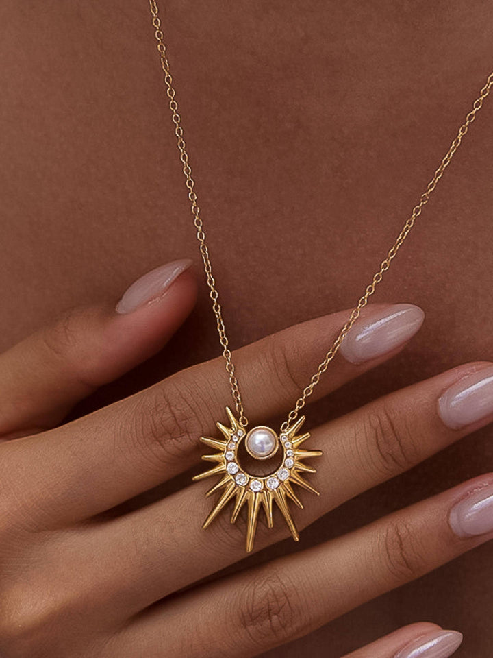 Golden Hour Sunburst Necklace