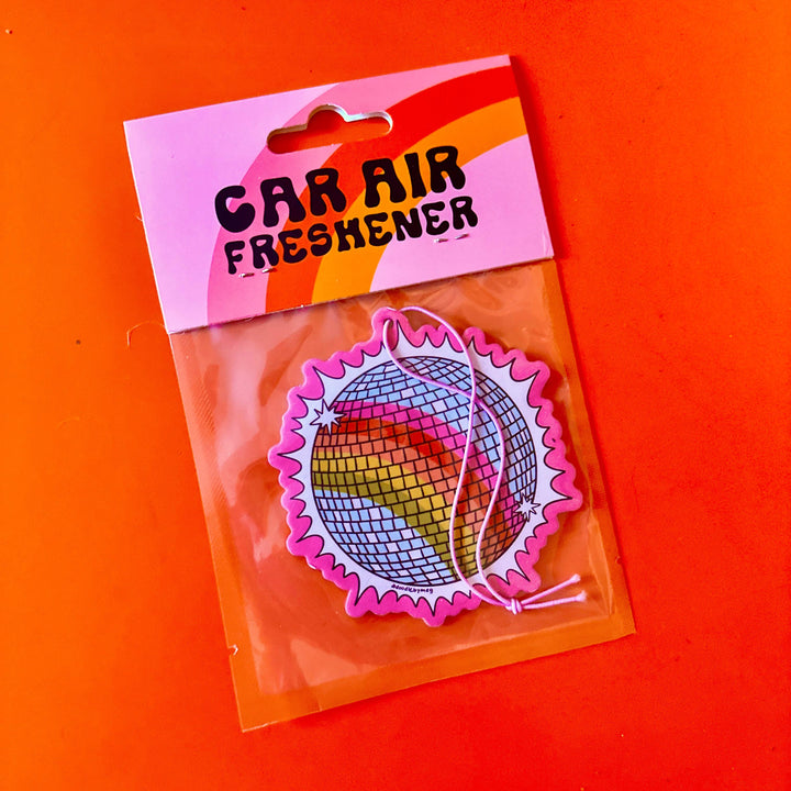 Rainbow Disco Ball Car Air Freshener