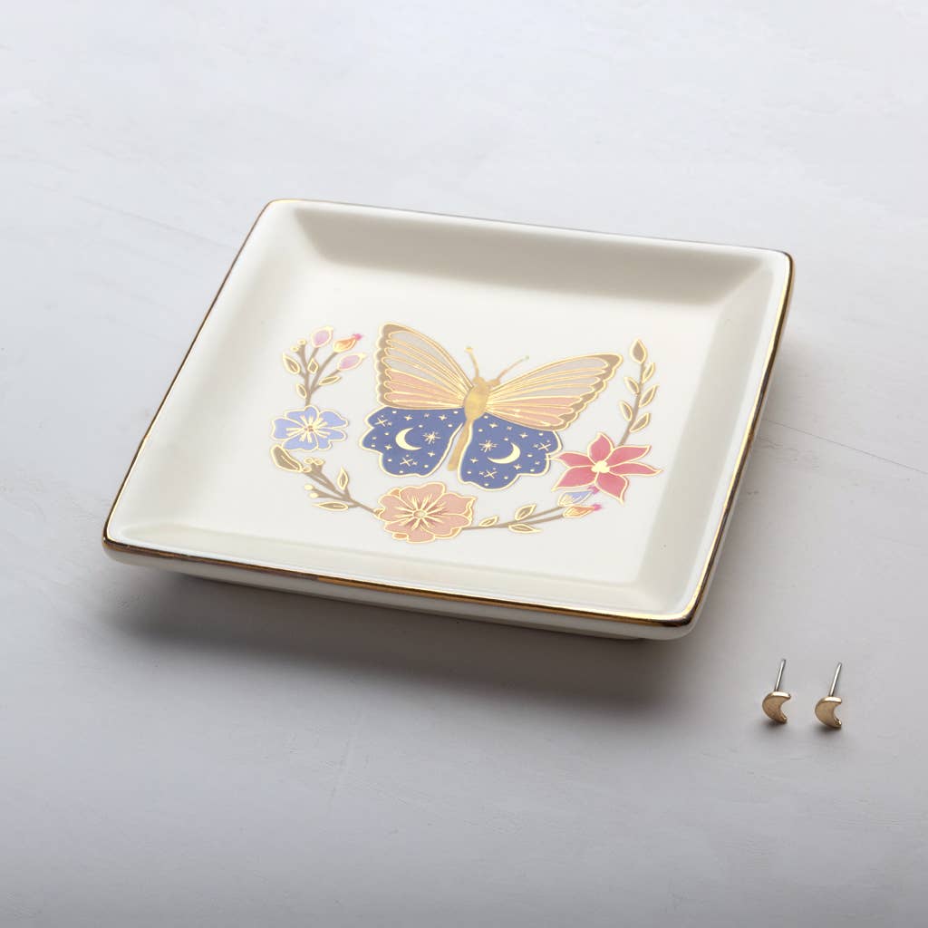 Scout Butterfly Jewelry Dish & Stud Earring Set