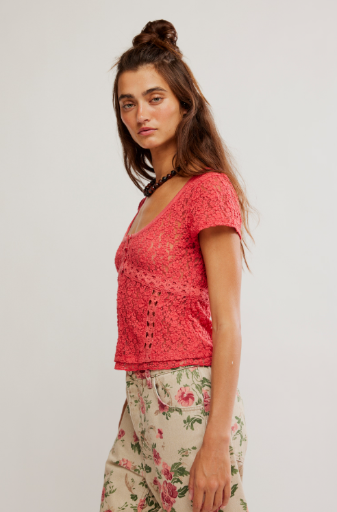 Free People Claro Short Sleeve Tee