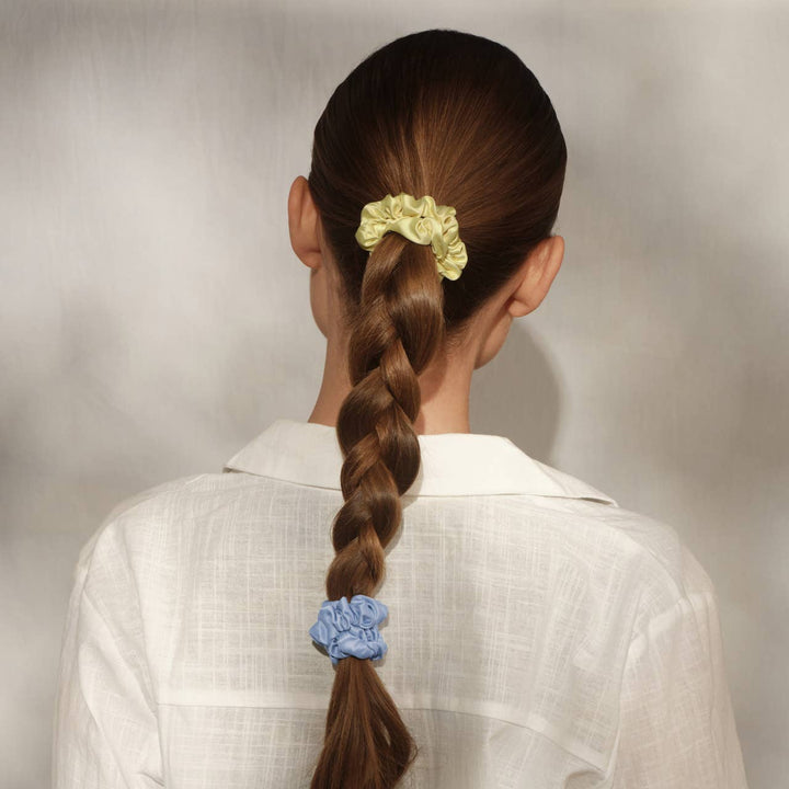 Kitsch Ruched Satin Scrunchies 5pc Set - Multi-color