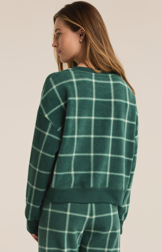 Z Supply Plaid Long Sleeve Top