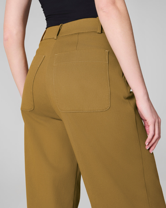 Spanx Stretch Twill Cropped Wide Leg