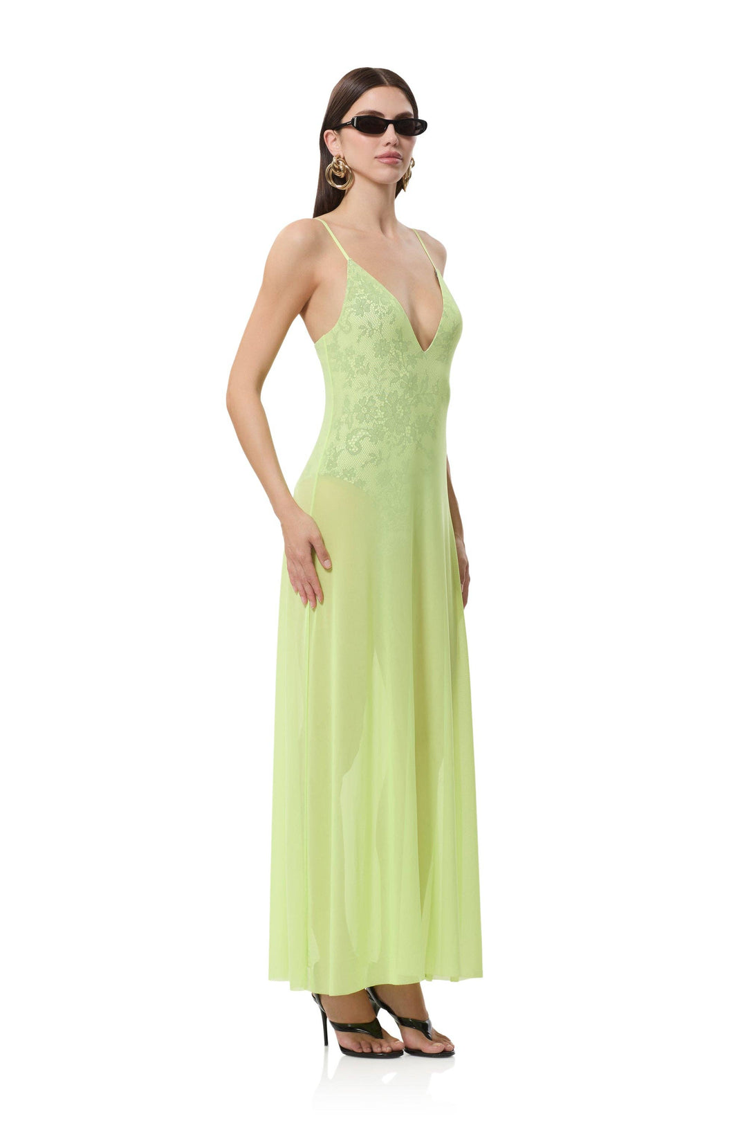 Lace Effect Maxi Dress