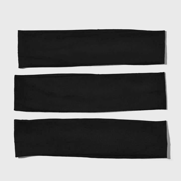 Kitsch Recycled Active Headbands 3pc Set- Black