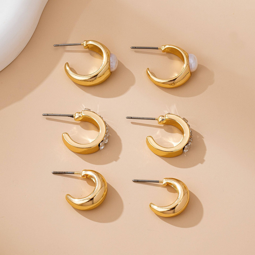 The Polished Trio Earring Set