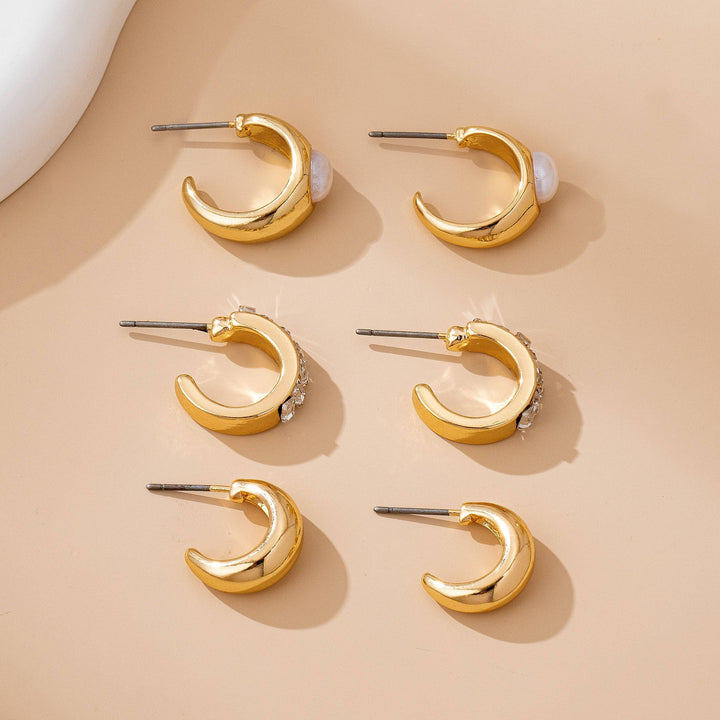 The Polished Trio Earring Set