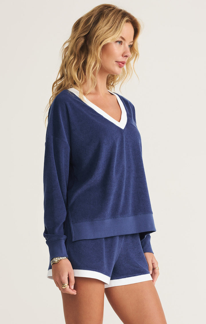 Z Supply Marx V-Neck Terry Sweatshirt