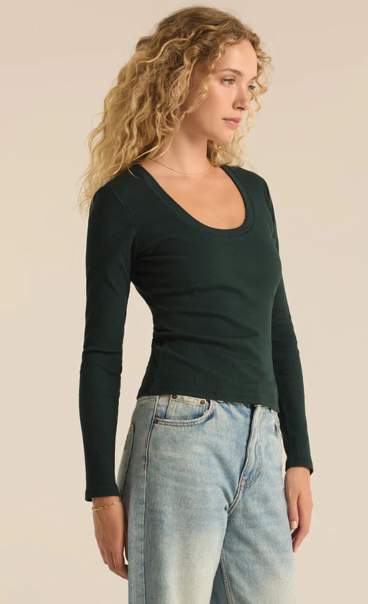 Z Supply Sirena Rib Long Sleeve Tee