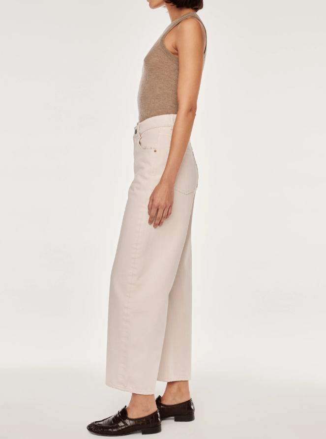 DL1961 Taylor Ultra High Rise Barrel in Flax